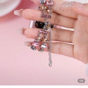 Elegant Pink and Silver Women's Bracelet